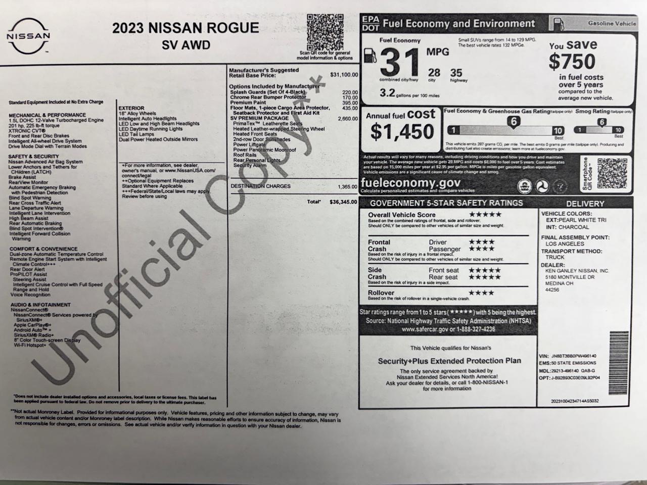 Nissan Rogue AWD SV 2023