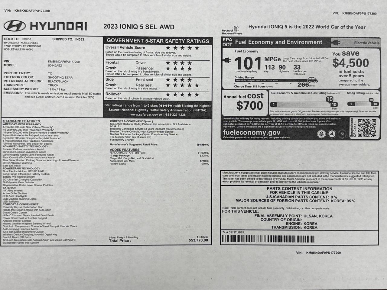 Hyundai Ioniq 5 SEL AWD 2023