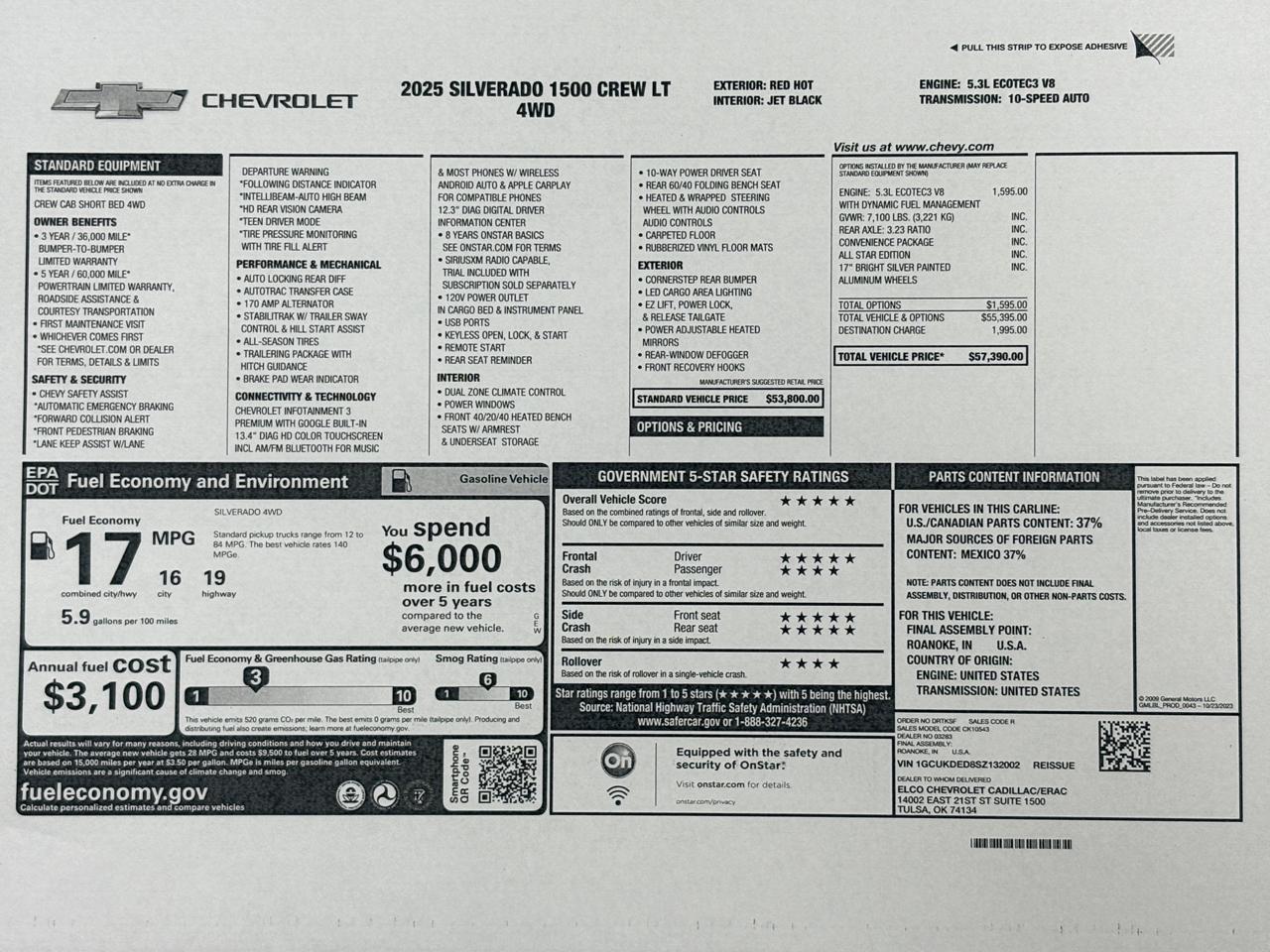 Chevrolet Silverado 1500 4WD Crew Cab 147" LT w/1LT 2025