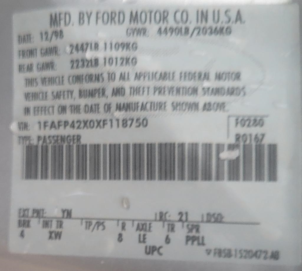 Ford Mustang GT Coupe 1999