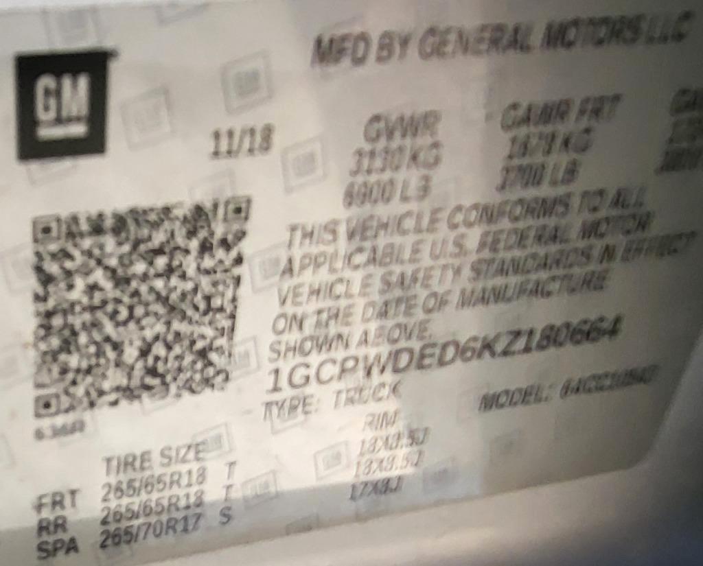 Chevrolet Silverado 1500 RST Crew Cab 2WD 2019