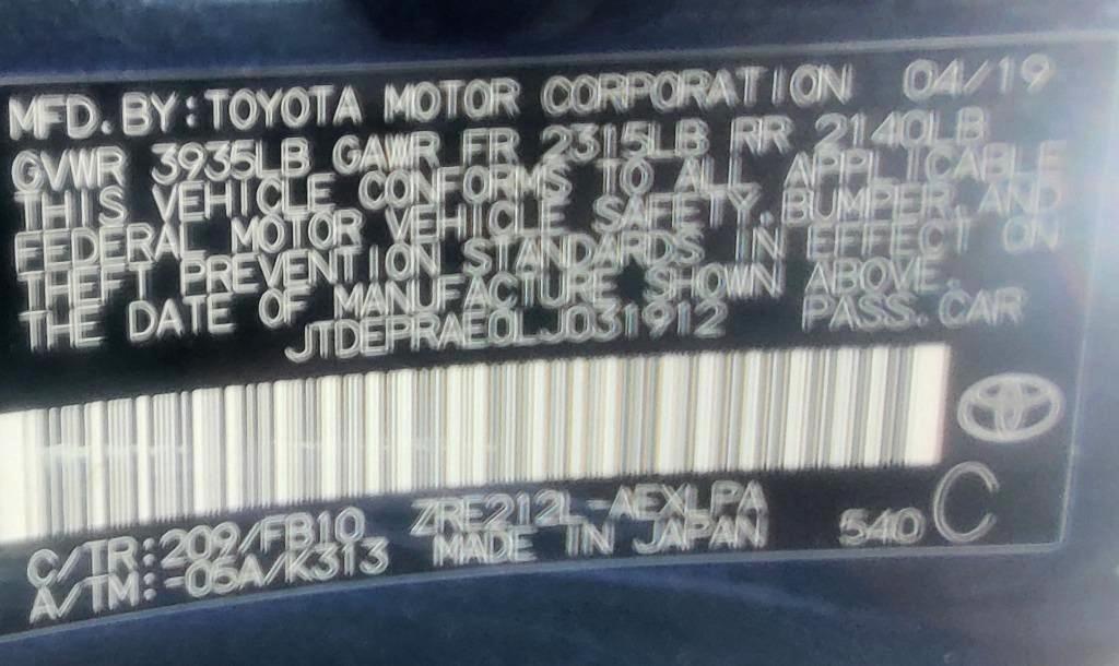 Toyota Corolla LE 2020