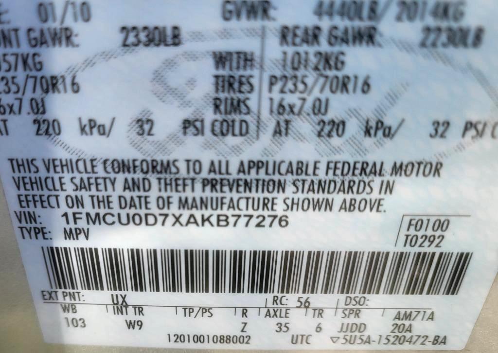 Ford Escape XLT FWD 2010