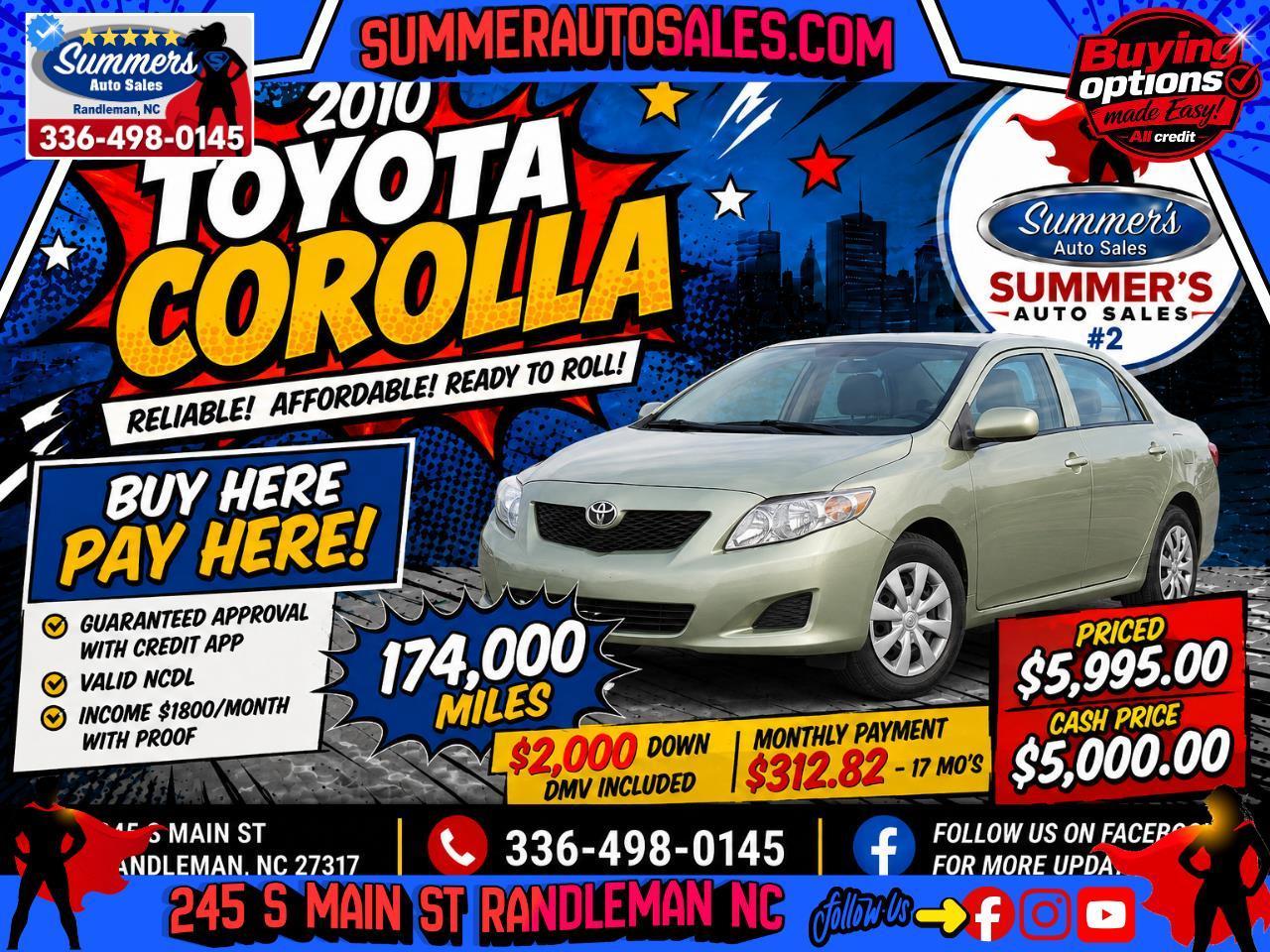Toyota Corolla Base 5-Speed MT 2010