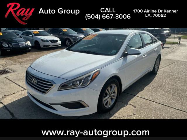 White 2016 Hyundai Sonata Sedan Front-Wheel Drive 6-Speed Automatic