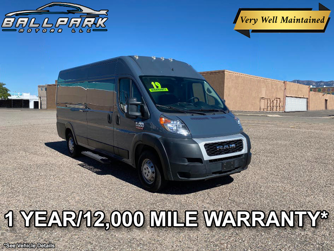 2019 RAM Promaster 3500 High Roof w/Extended Length