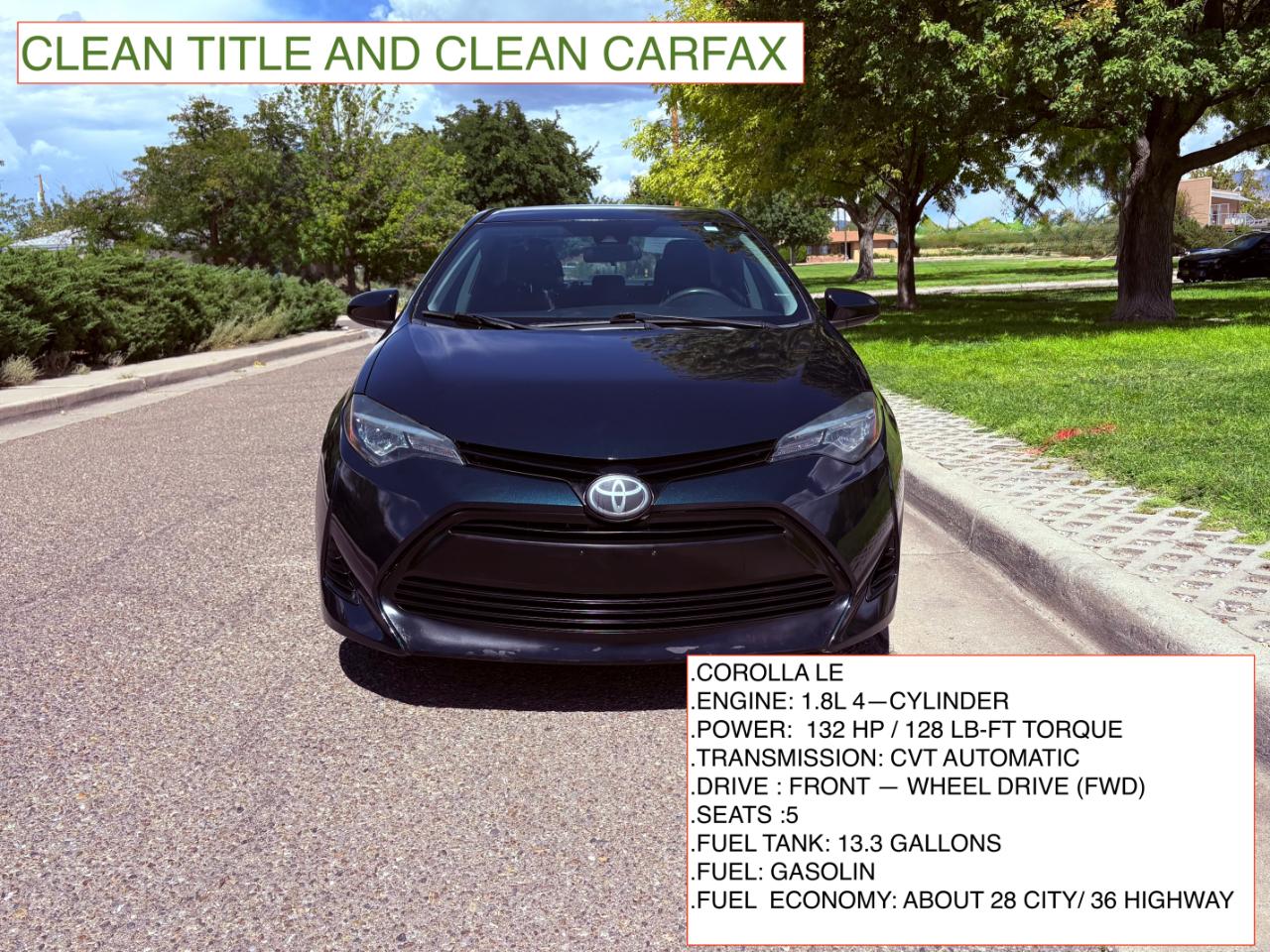 Toyota Corolla XLE CVT 2019