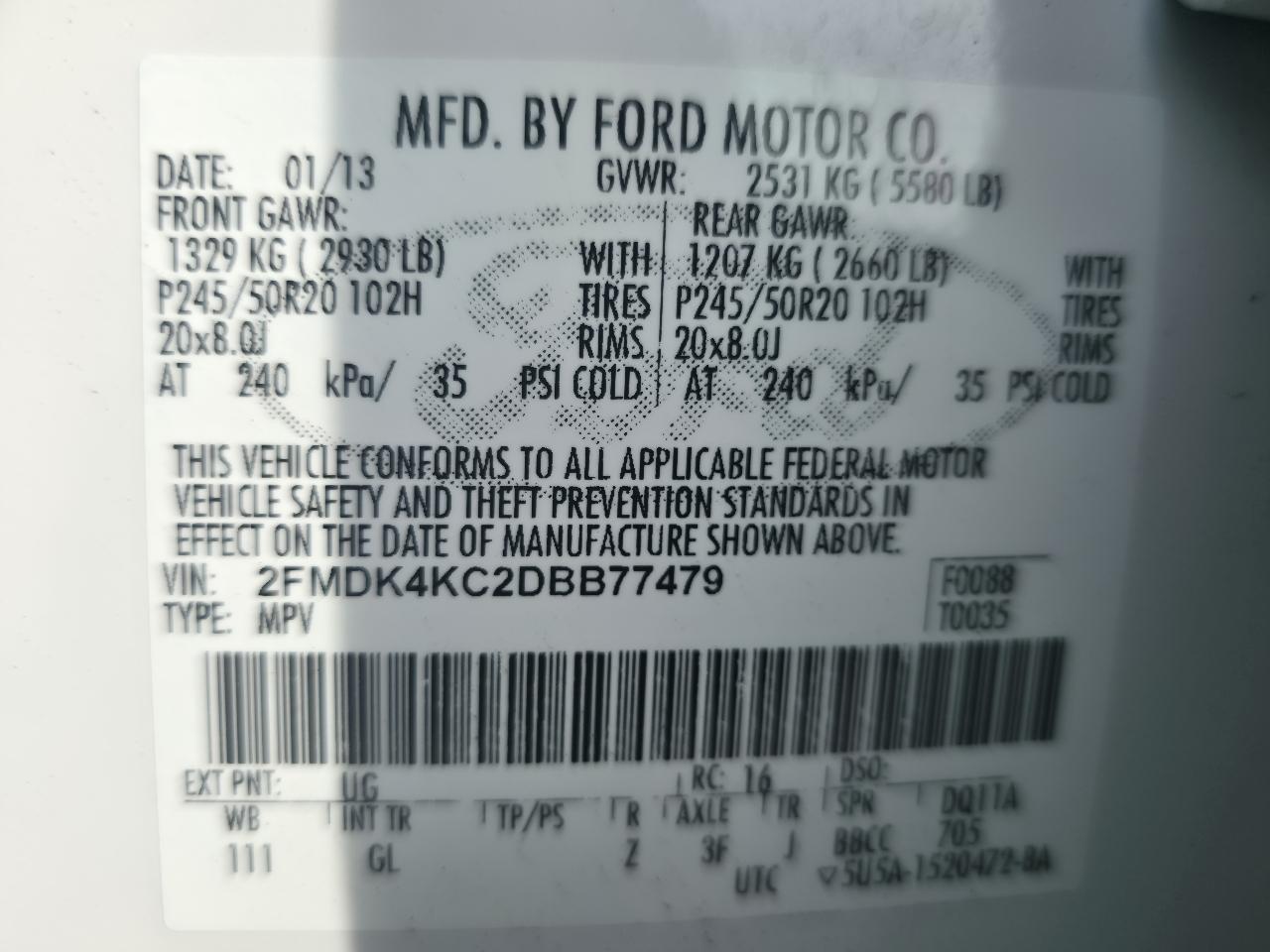 Ford Edge Limited AWD 2013