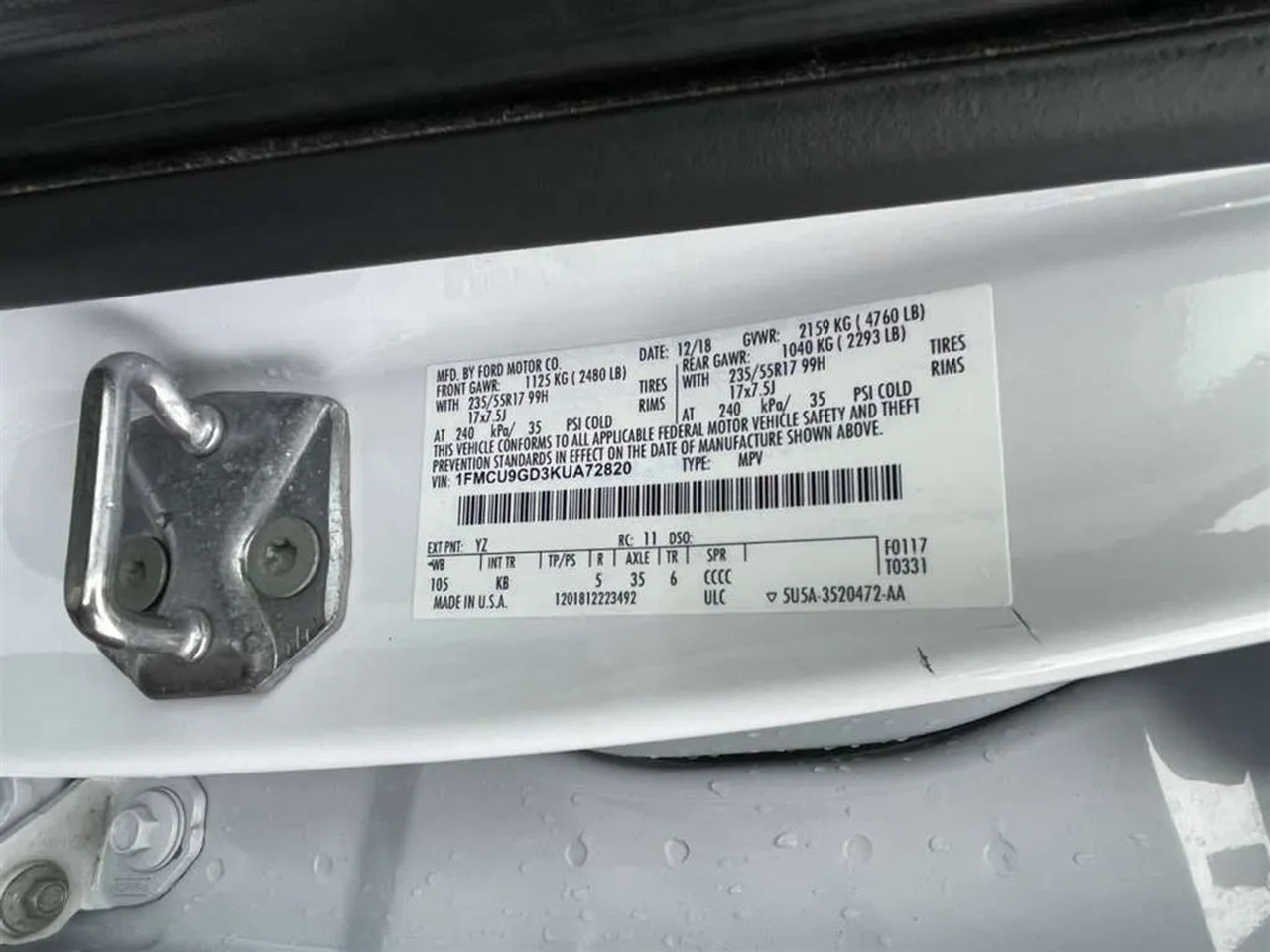 Ford Escape SE 4WD 2019