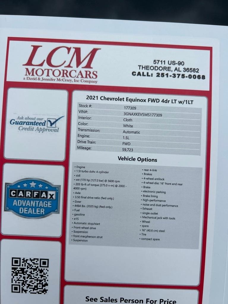 Chevrolet Equinox FWD 4dr LT w/1LT 2021