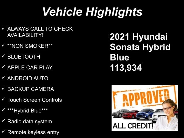 Hyundai Sonata Hybrid Blue 2021