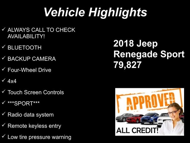 Jeep Renegade Sport 4WD 2018