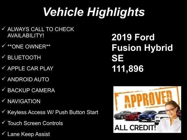 Ford Fusion Hybrid SE 2019