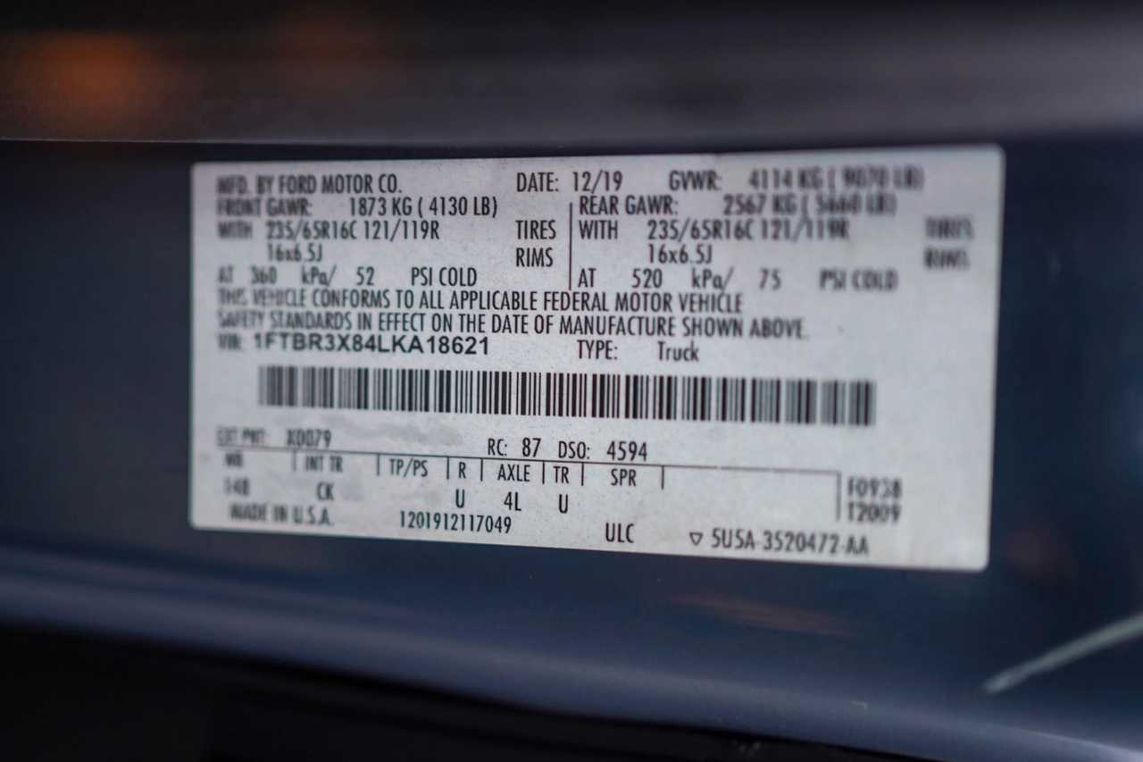 Ford Transit 250 Van High Roof w/Sliding Pass. 148-in. WB EL 2020