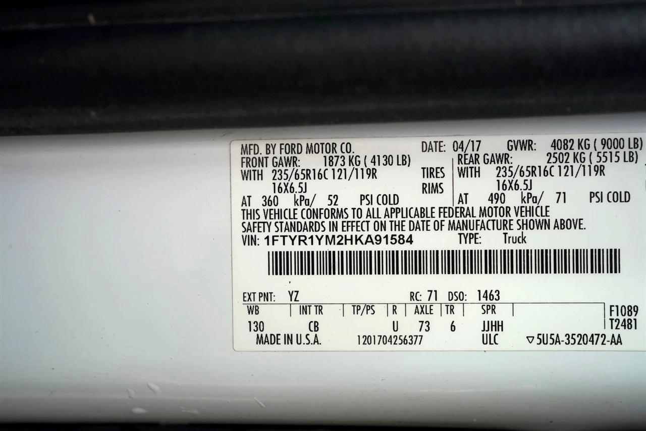 Ford Transit 250 Van Low Roof w/Sliding Pass. 130-in. WB 2017