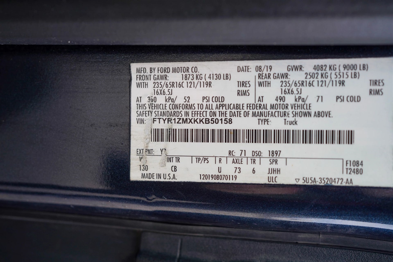 Ford Transit 250 Van Low Roof 60/40 Pass.130-in. WB 2019