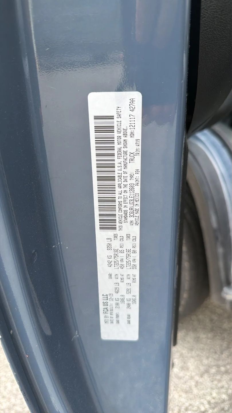 RAM Promaster 3500 High Roof 159-in. WB Ext 2020