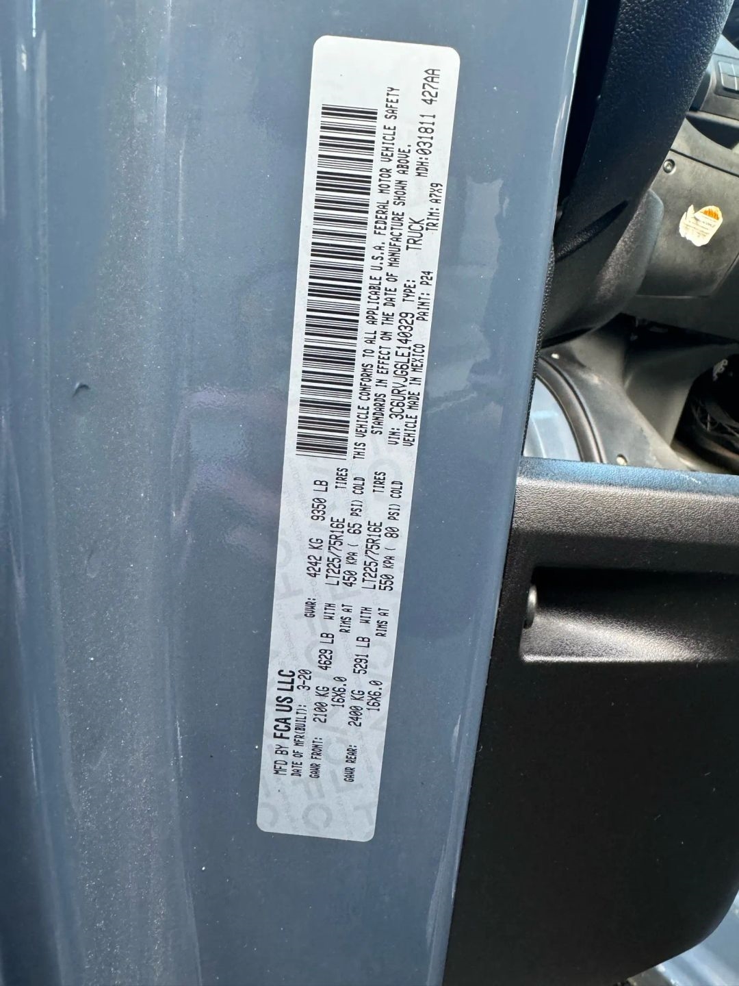 RAM Promaster 3500 High Roof 159-in. WB Ext 2020