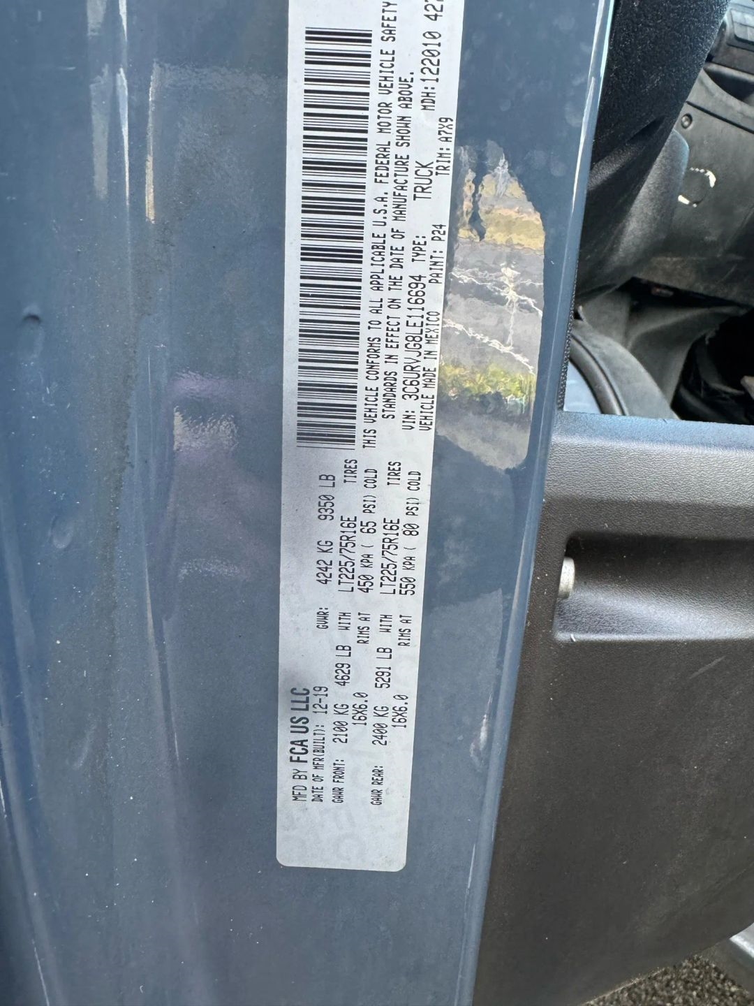 RAM Promaster 3500 High Roof 159-in. WB Ext 2020