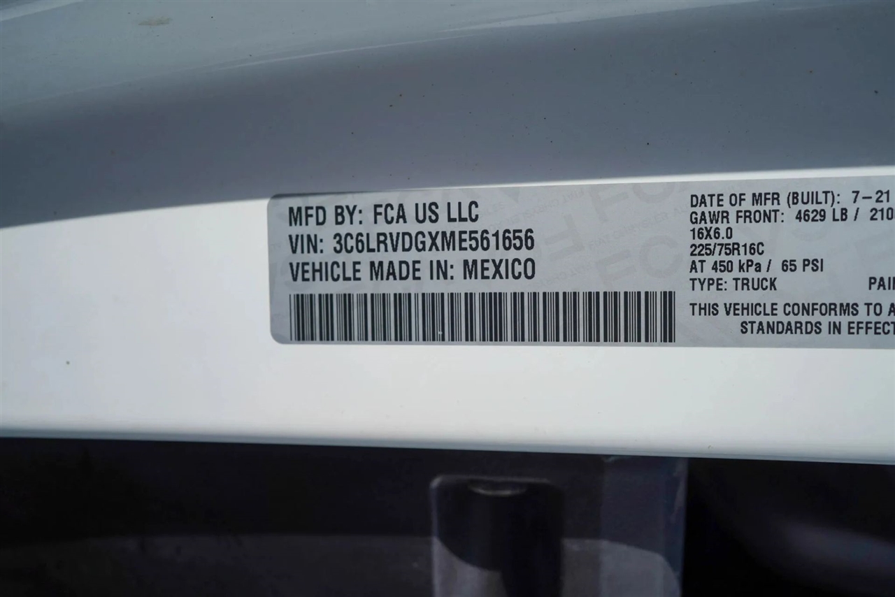 RAM Promaster 2500 High Roof 159-in. WB 2021