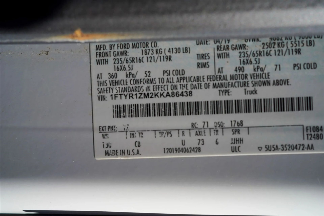 Ford Transit 250 Van Low Roof 60/40 Pass.130-in. WB 2019