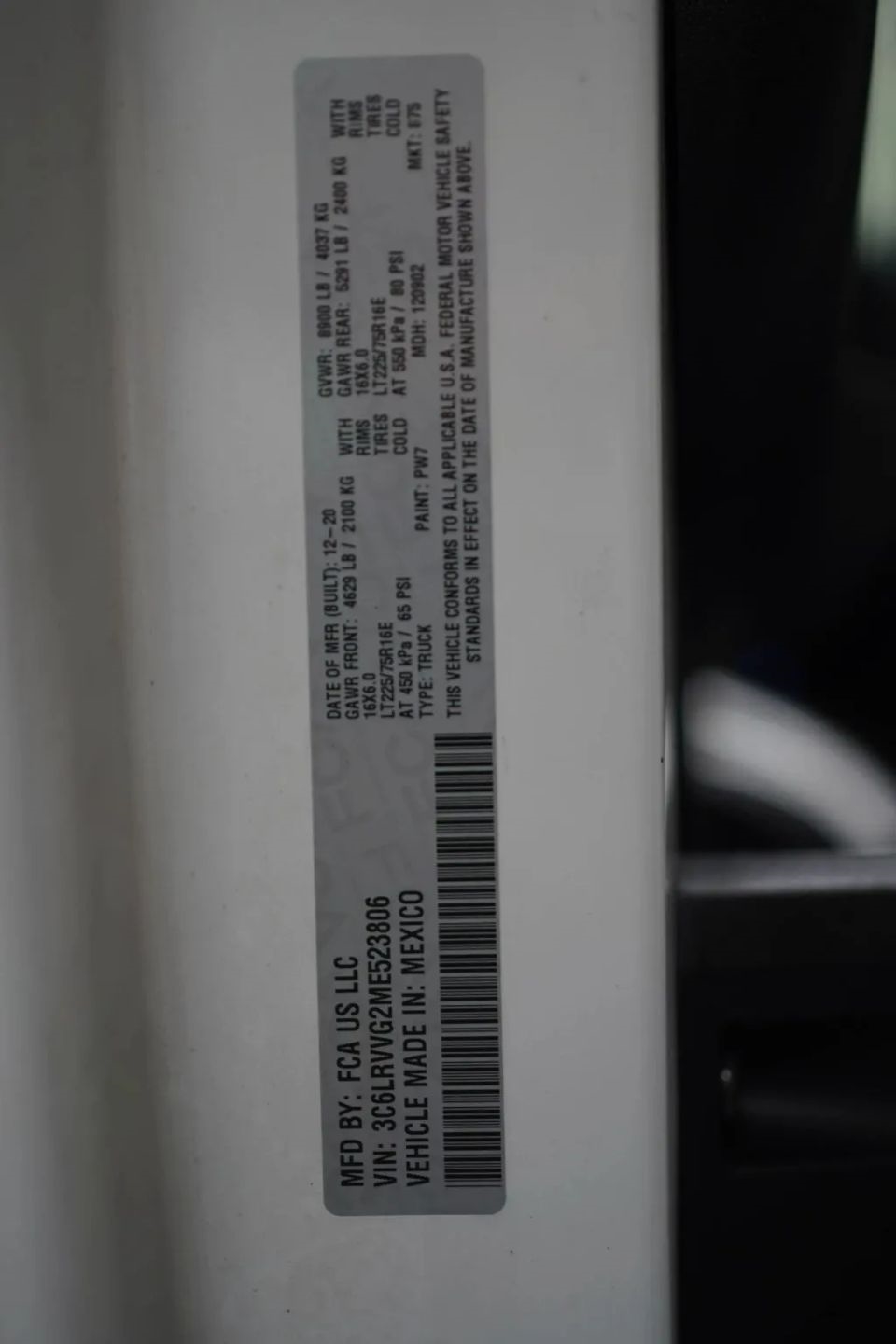 RAM Promaster 2500 Low Roof 2021