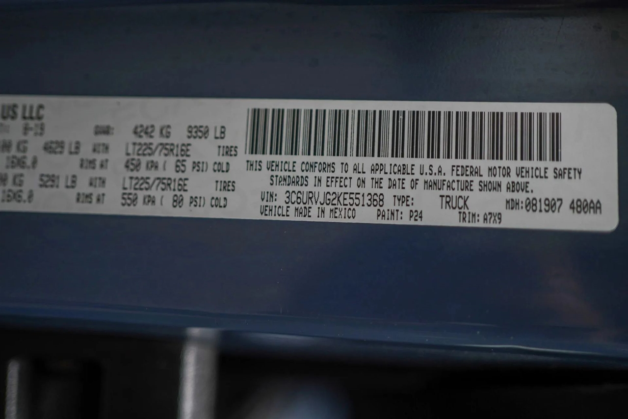 RAM Promaster 3500 High Roof w/Extended Length 2019