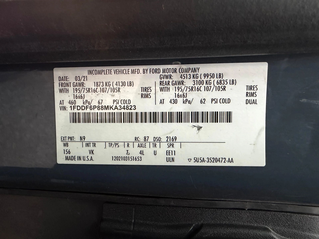 Ford Transit T-350 HD DRW 2021