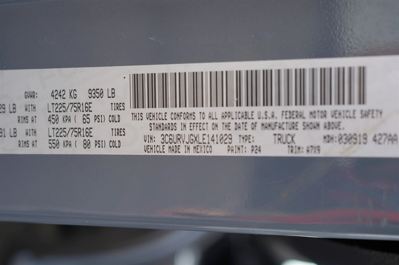 RAM Promaster 3500 High Roof 159-in. WB Ext 2020