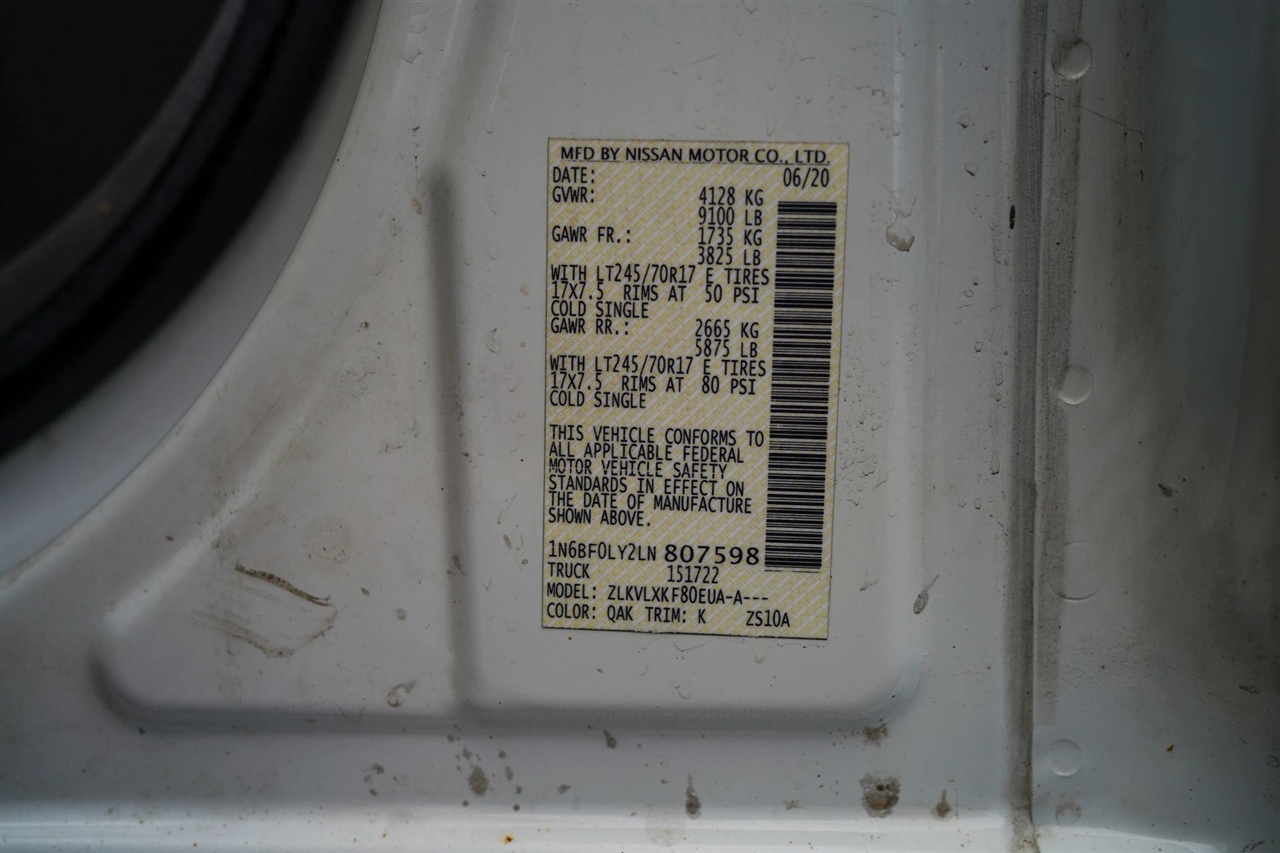 Nissan NV Cargo 2500 HD SV V6 High Roof 2020