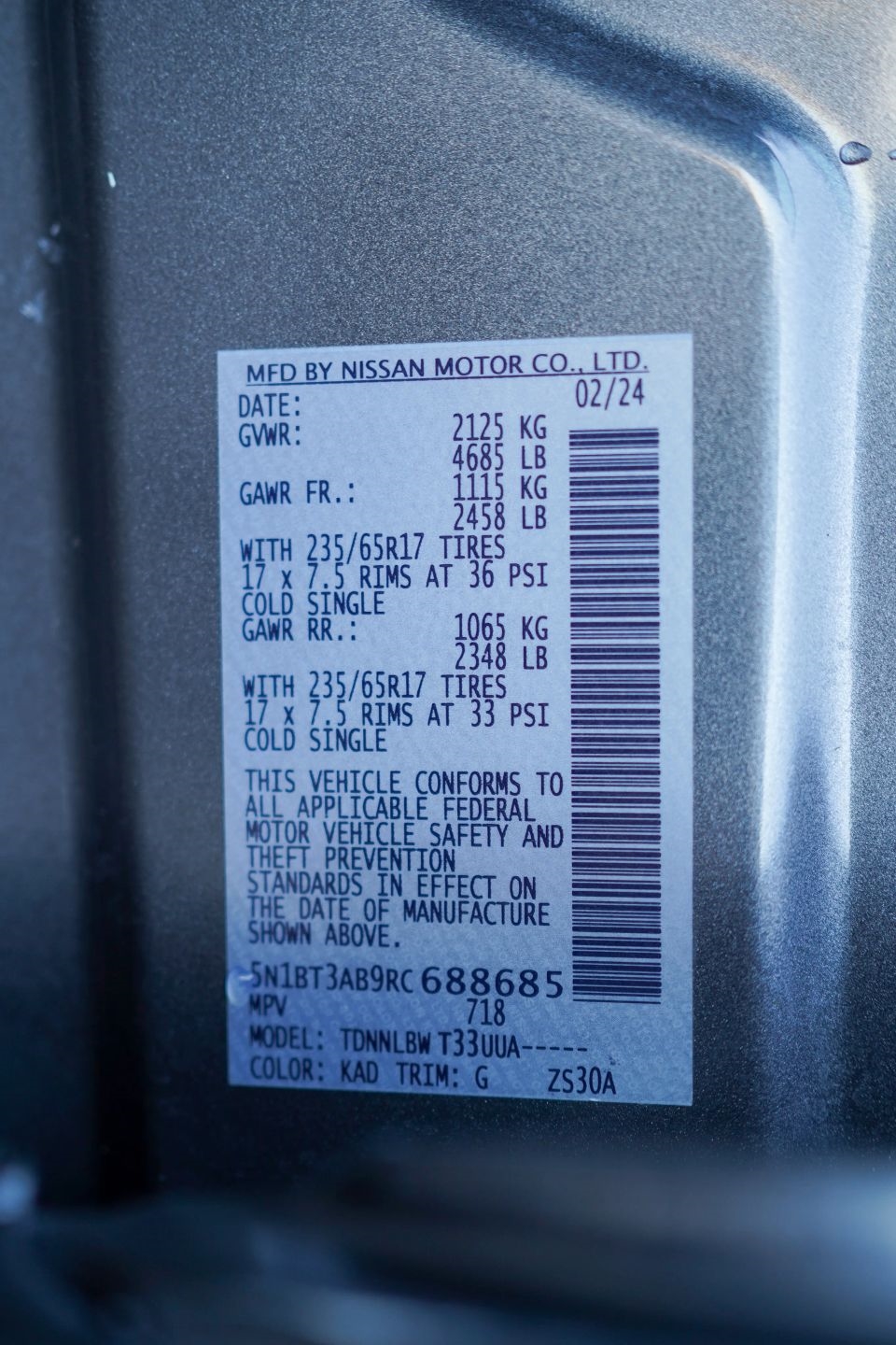 Nissan Rogue S AWD 2024