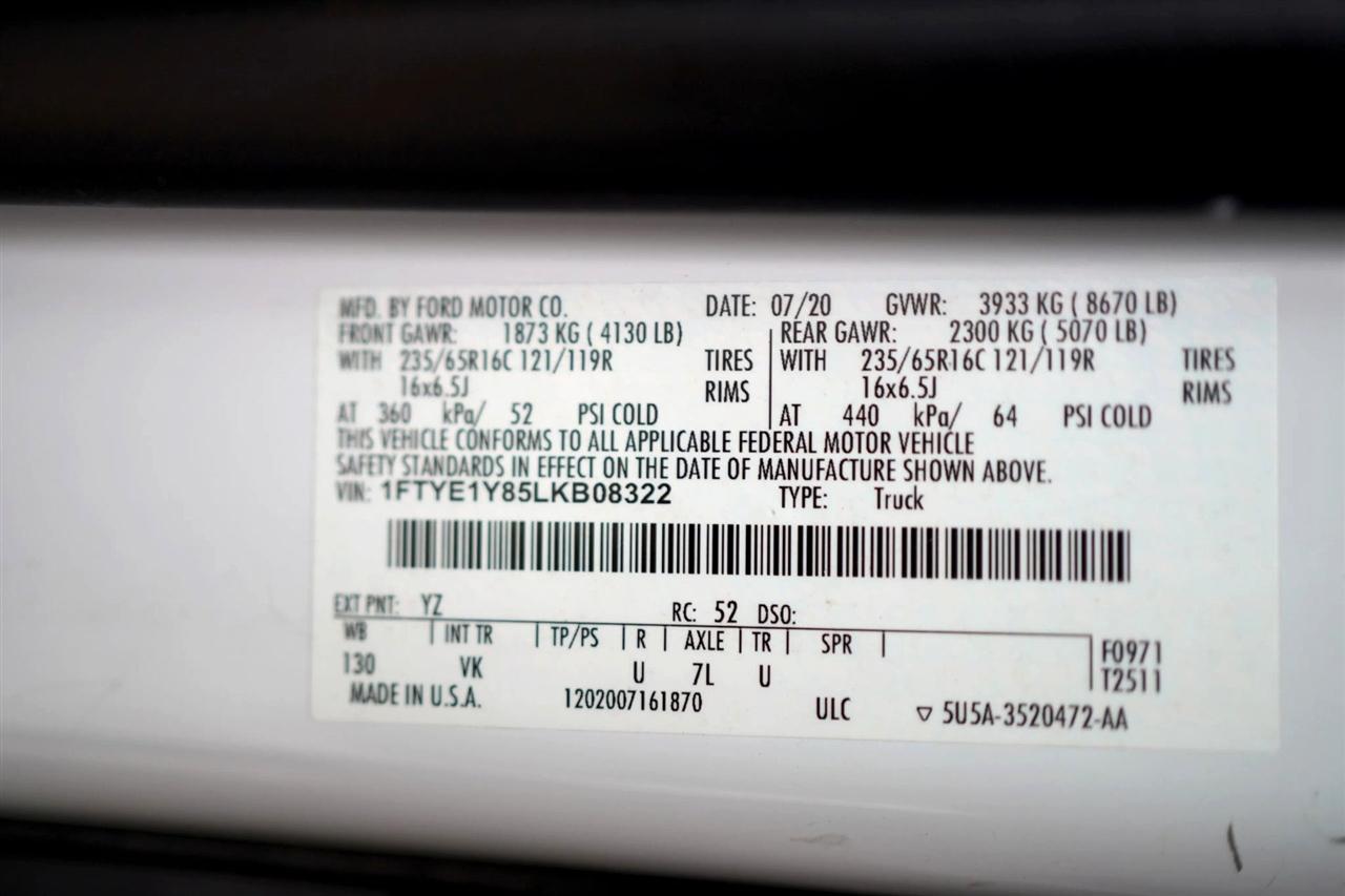 Ford Transit 150 Van Low Roof w/Sliding Pass. 130-in. WB 2020