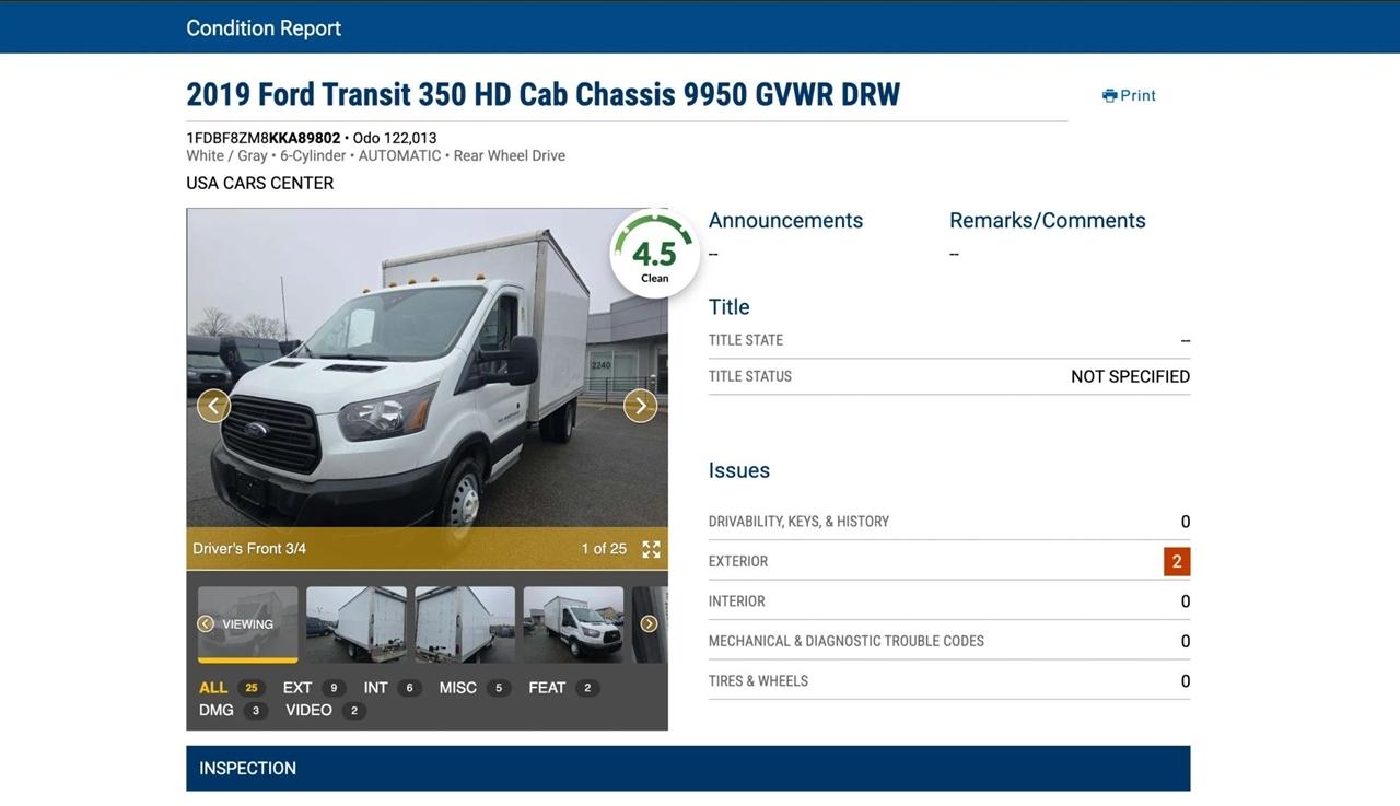 Ford Transit T-350 HD DRW 2019