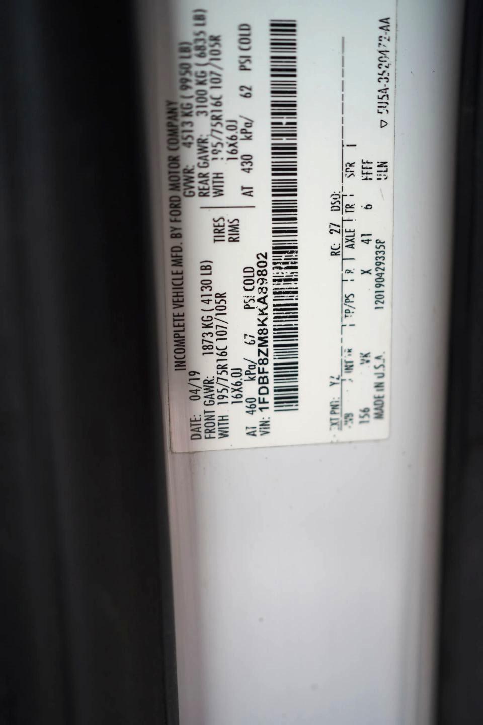 Ford Transit T-350 HD DRW 2019