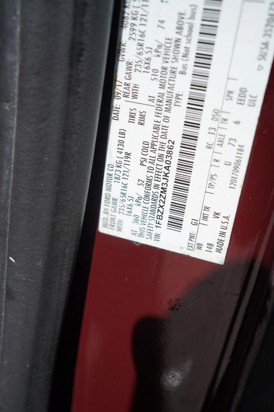 Ford Transit 350 Wagon Low Roof XL 60/40 Pass. 148-in. WB 2018