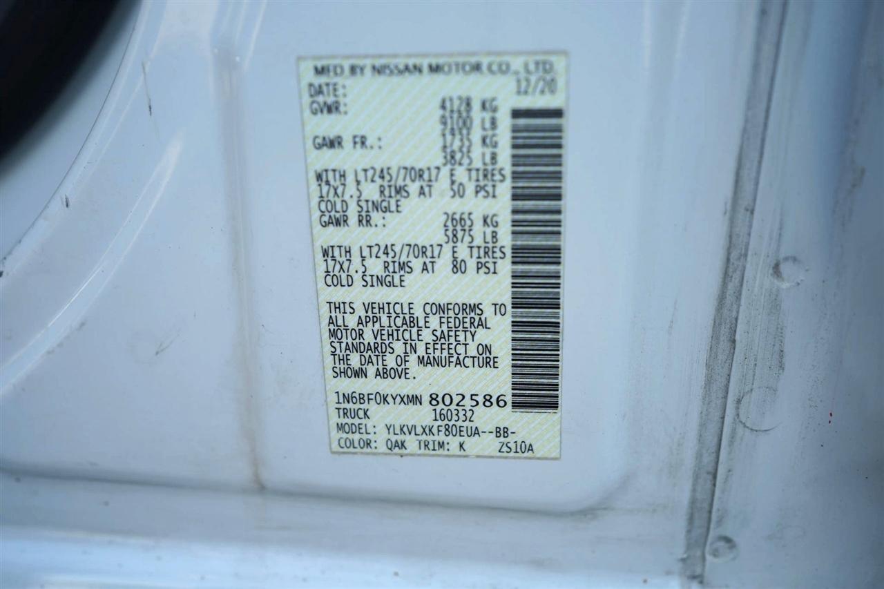 Nissan NV Cargo 2500 HD SV V6 2021