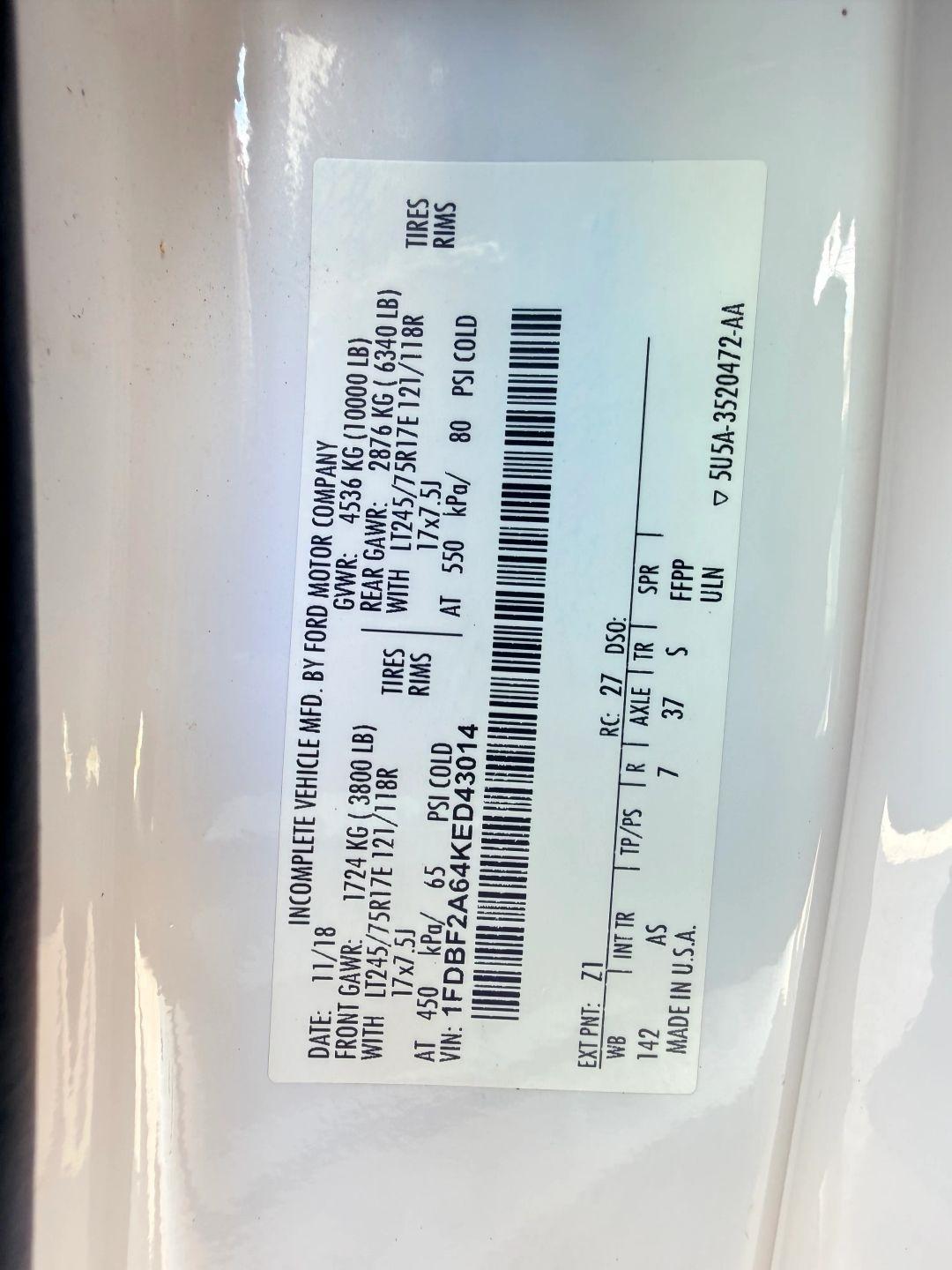 Ford F-250 SD XL 2WD 2019