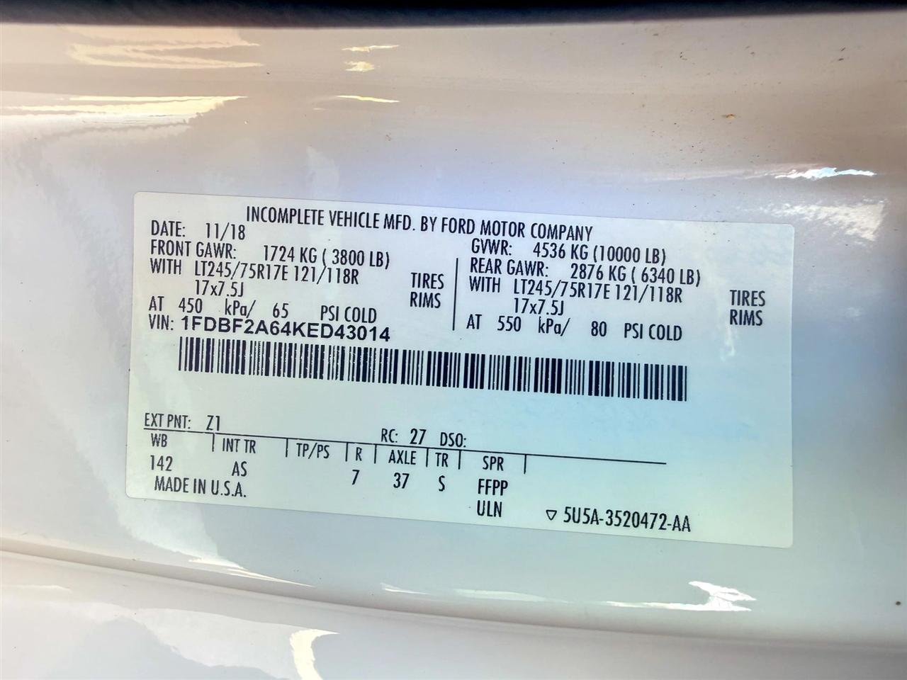 Ford F-250 SD XL 2WD 2019