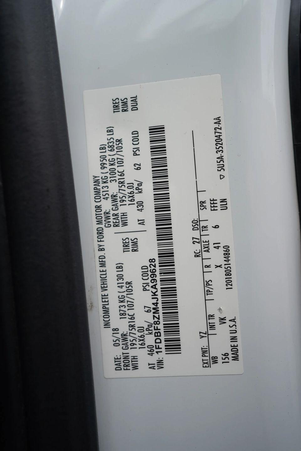 Ford Transit T-350 HD DRW 2018