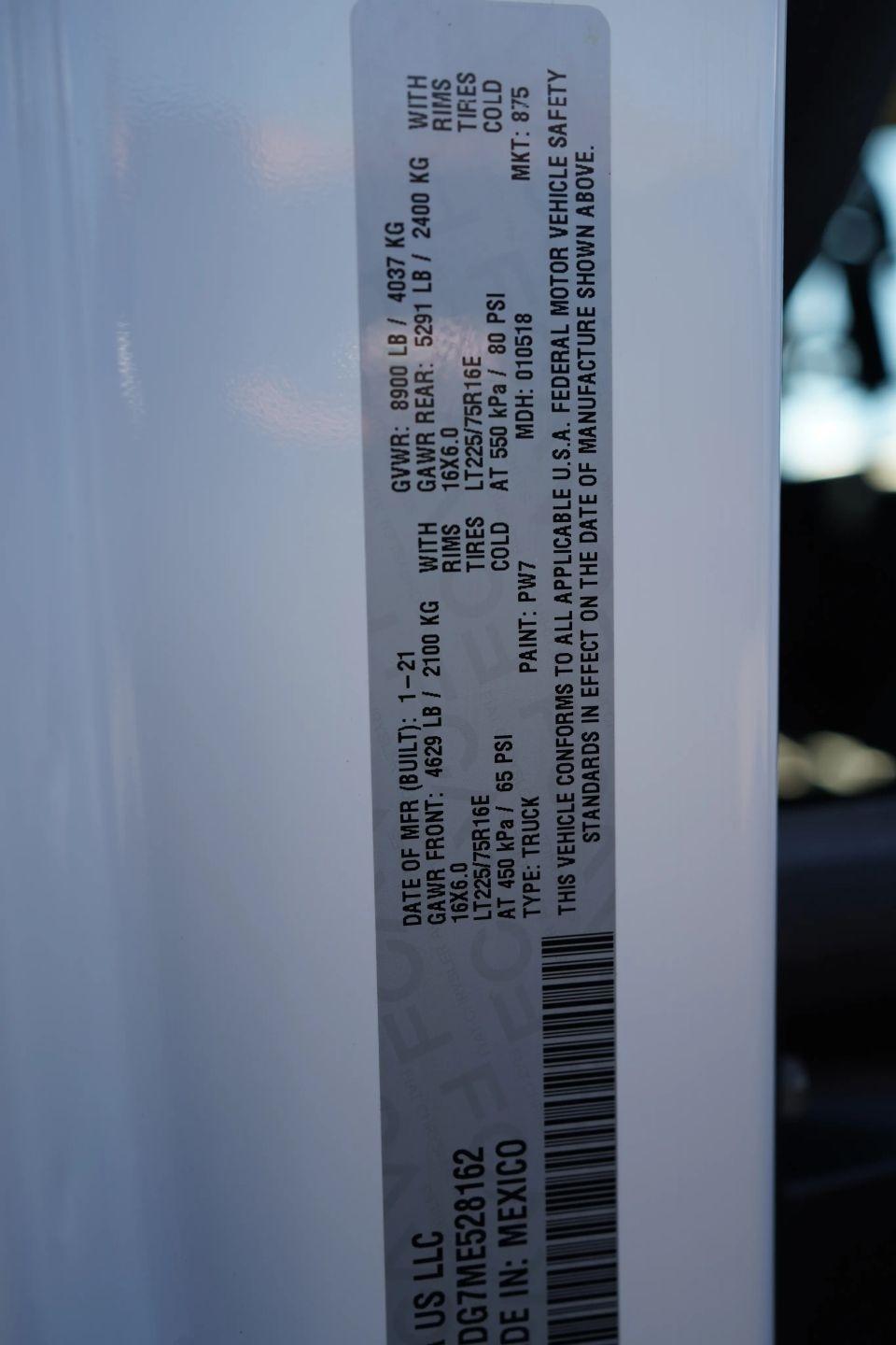 RAM Promaster 2500 High Roof 159-in. WB 2021