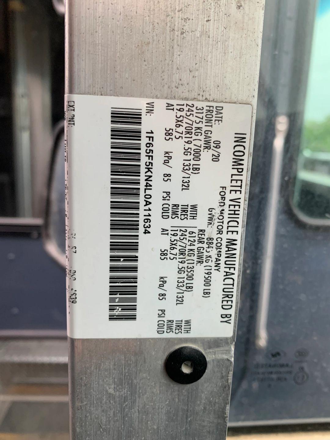Ford Stripped Chassis  2020