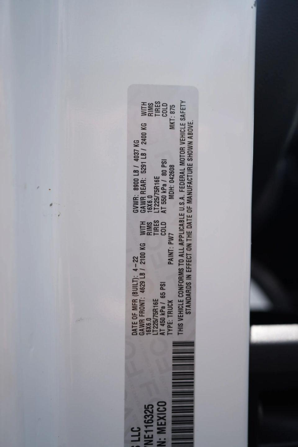 RAM Promaster 2500 High Roof 159-in. WB 2022