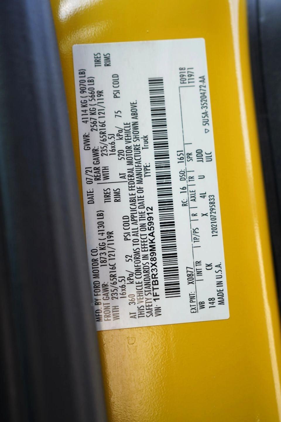 Ford Transit 250 Van High Roof w/Sliding Pass. 148-in. WB EL 2021