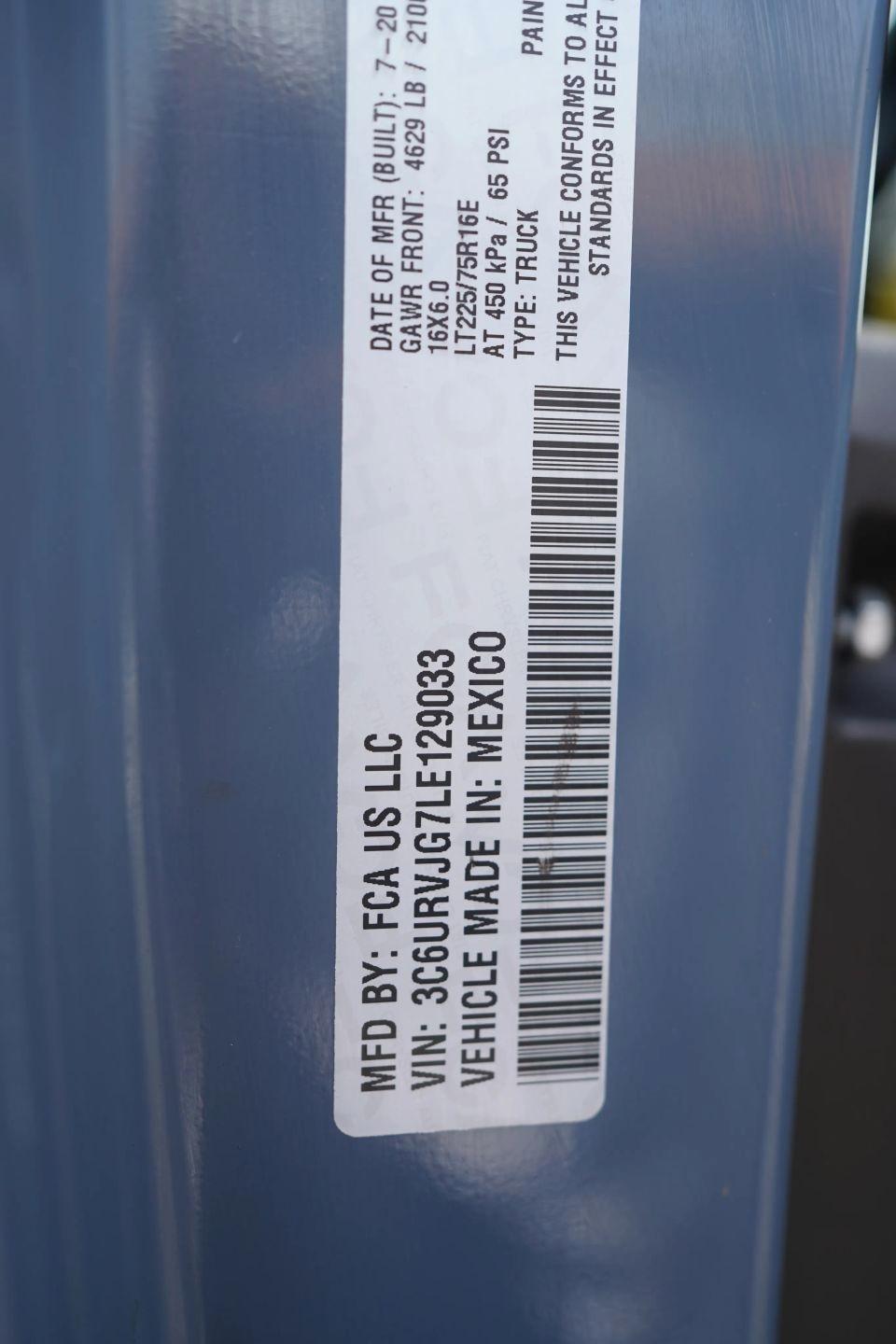 RAM Promaster 3500 High Roof 159-in. WB Ext 2020