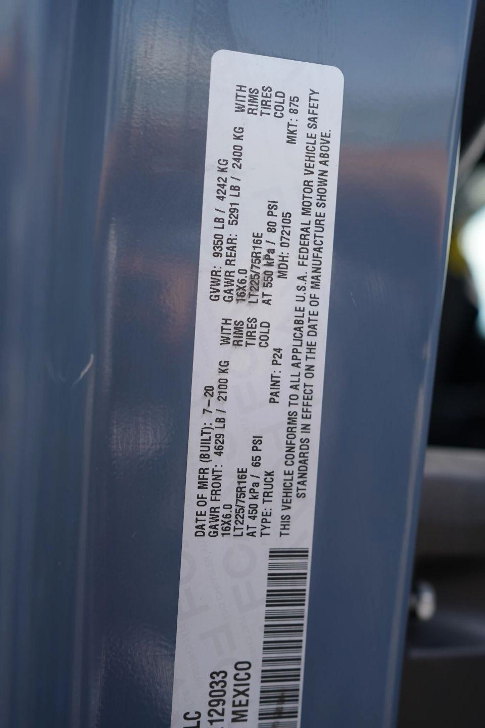 RAM Promaster 3500 High Roof 159-in. WB Ext 2020