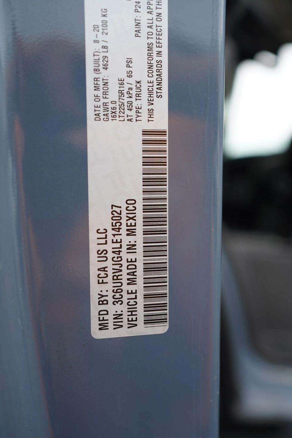 RAM Promaster 3500 High Roof 159-in. WB Ext 2020