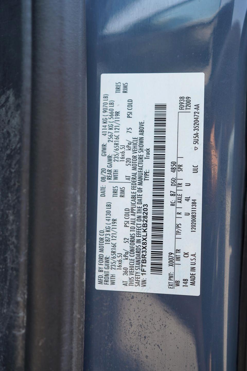 Ford Transit 250 Van High Roof w/Sliding Pass. 148-in. WB EL 2020
