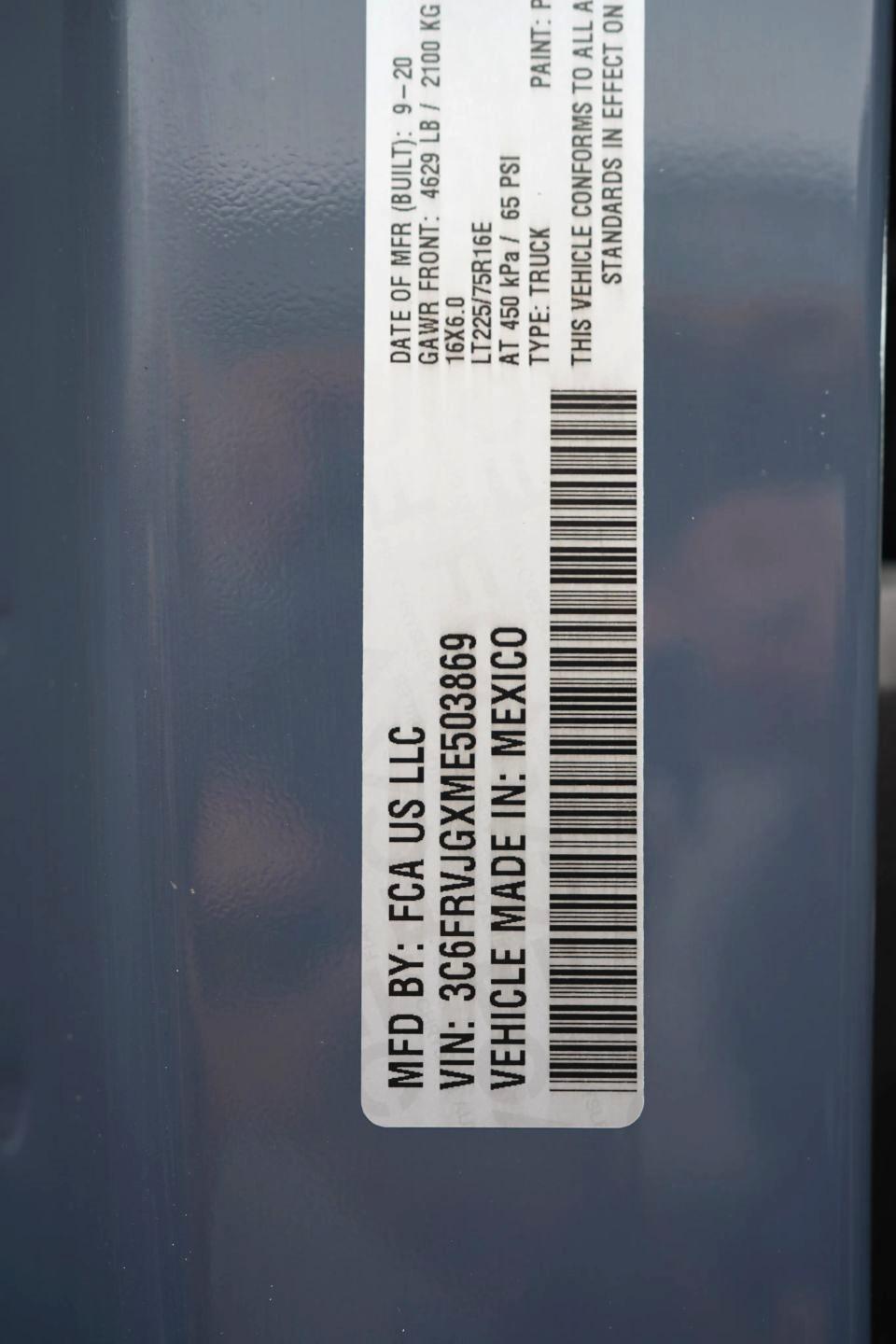 RAM Promaster 3500 High Roof 159-in. WB 2021