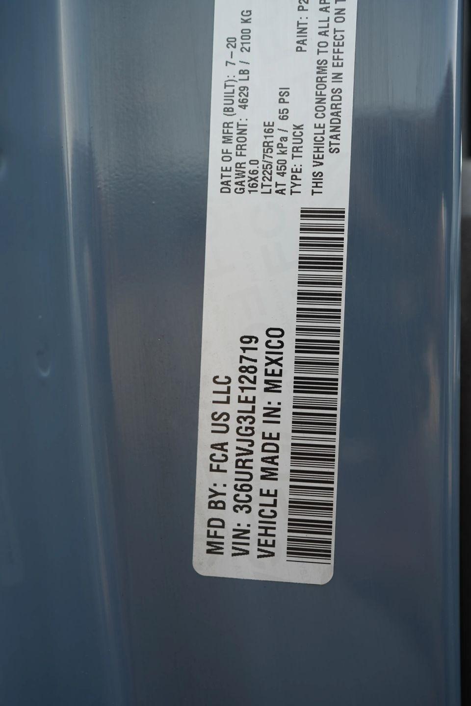 RAM Promaster 3500 High Roof 159-in. WB Ext 2020