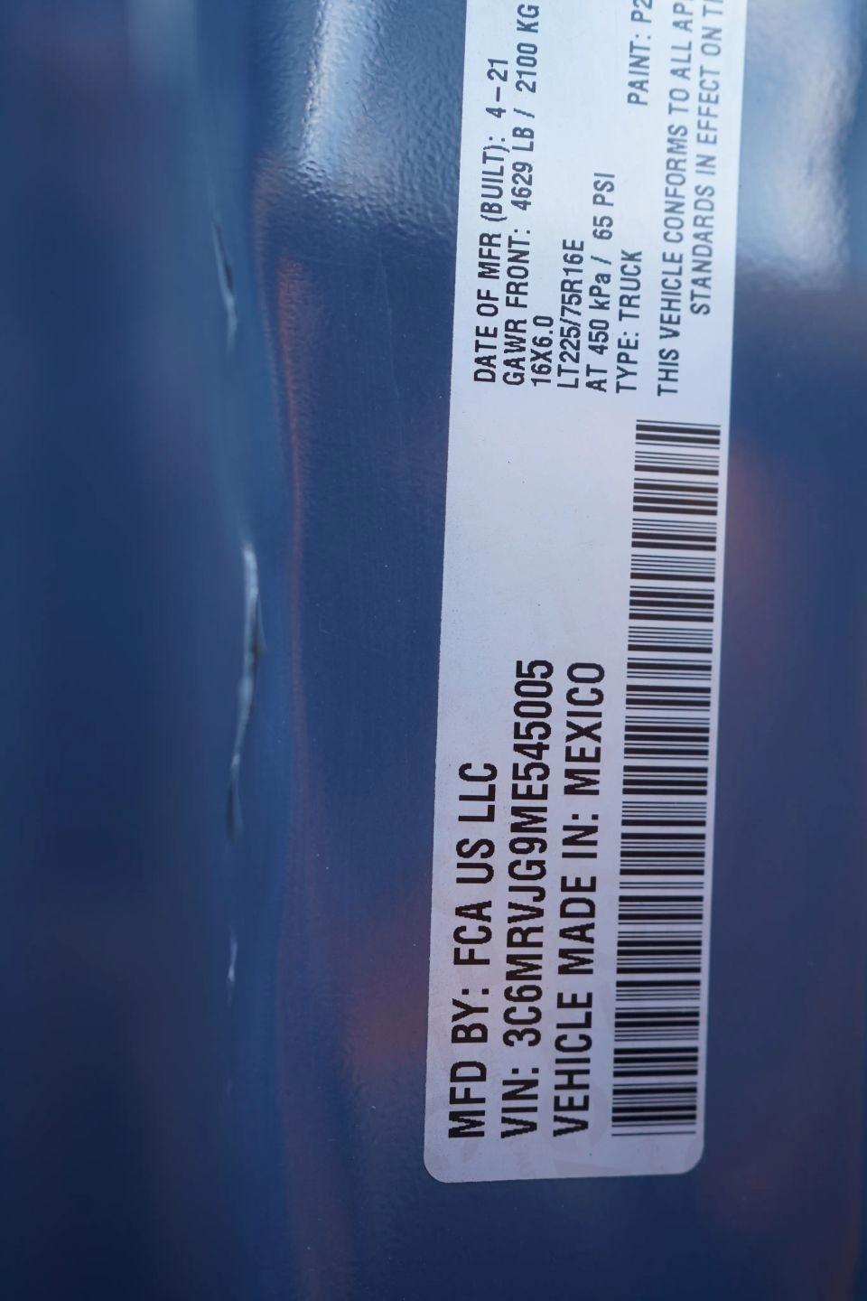 RAM Promaster 3500 High Roof 159-in. WB Ext 2021